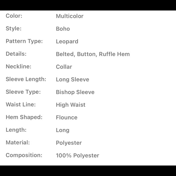 Boho Plus Size Leopard Animal Print Button Download Shirt belted Maxi Dress - Picture 10 of 10